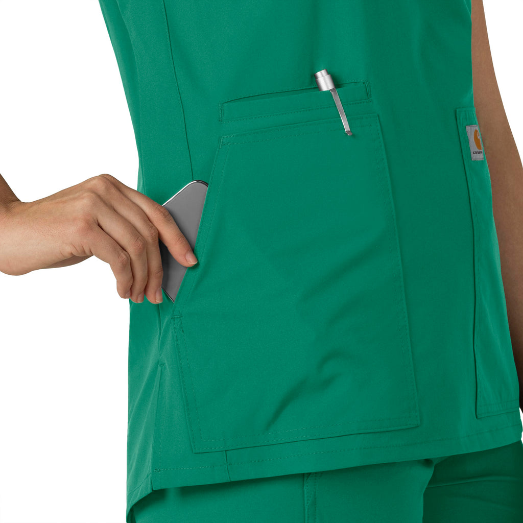 Force Essentials C12213 Notch Neck Tunic Scrub Top Hunter