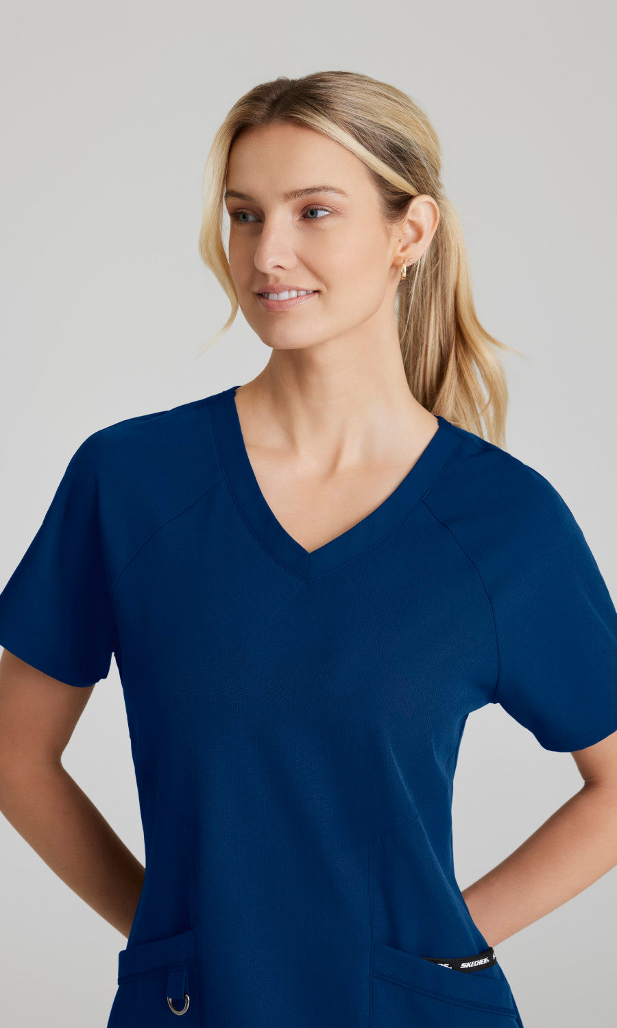 Skechers Fusion SKT238 Prisma Scrub Top Navy