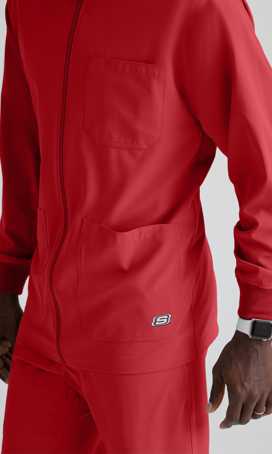 Skechers SK0408 Structure Scrub Jacket True Red