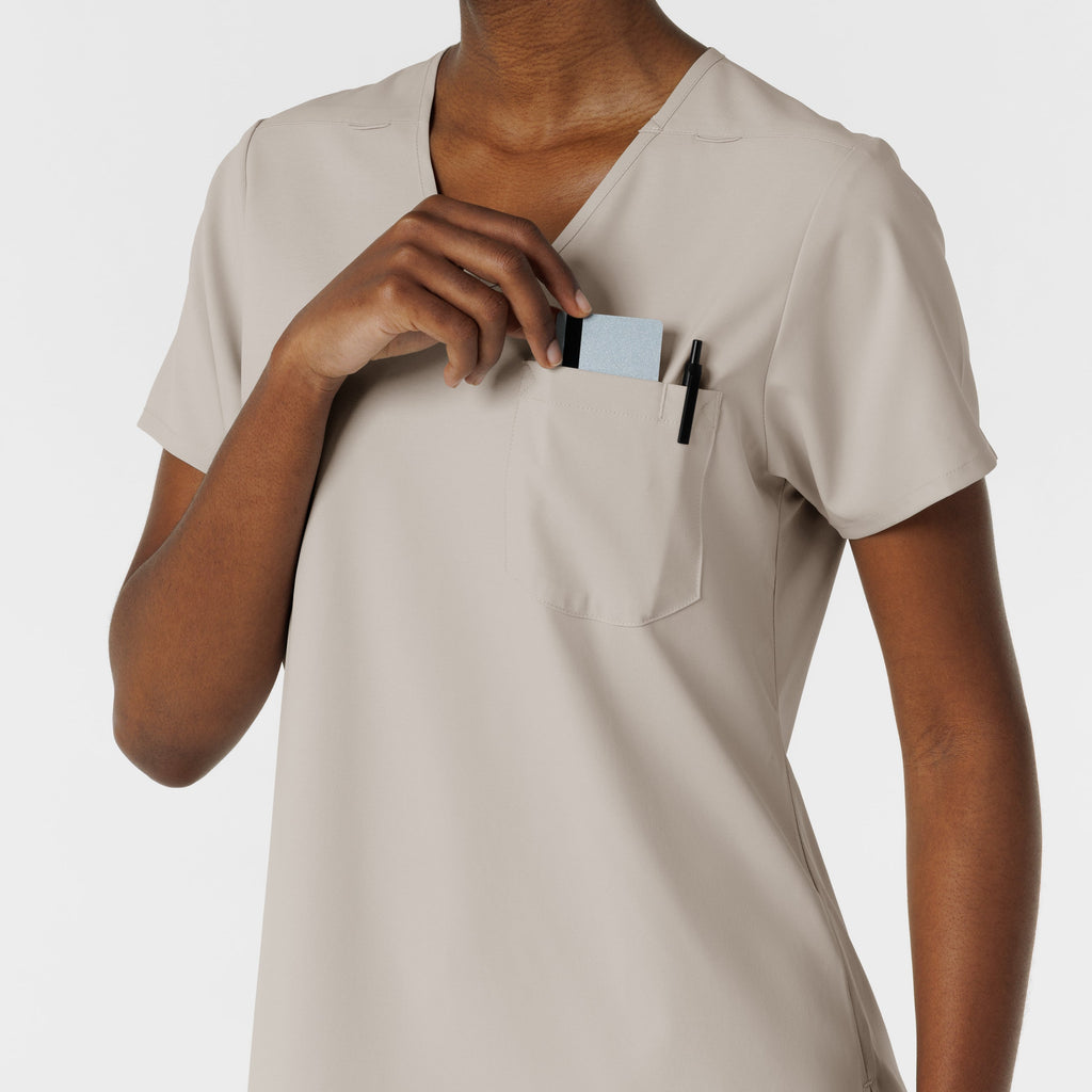 Boundless 6151 Tuck-In Scrub Top Cloud