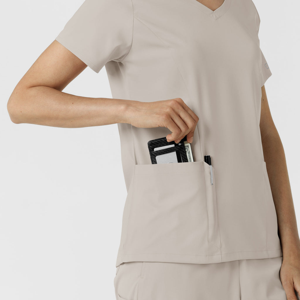 Boundless 6251 2-Pocket V-Neck Scrub Top Cloud