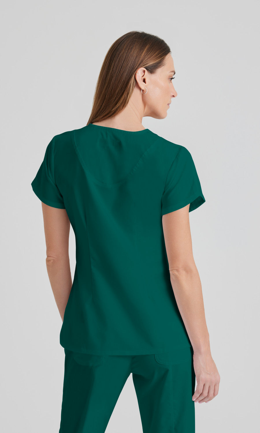 Grey's Anatomy 41423 Cora Scrub Top Hunter Green