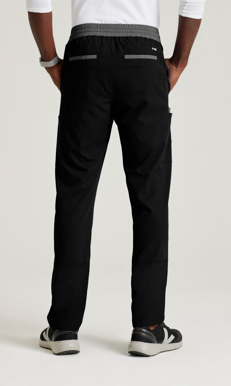 Grey's Anatomy Spandex Stretch GRSP641 Nathan Scrub Pants Black