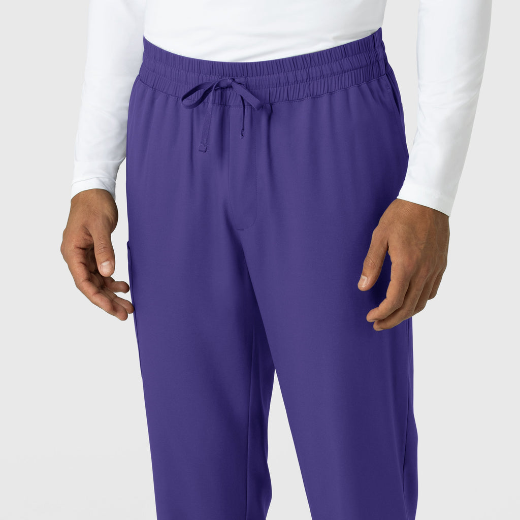 Boundless 5351 Men's Straight Leg Scrub Pants Grape