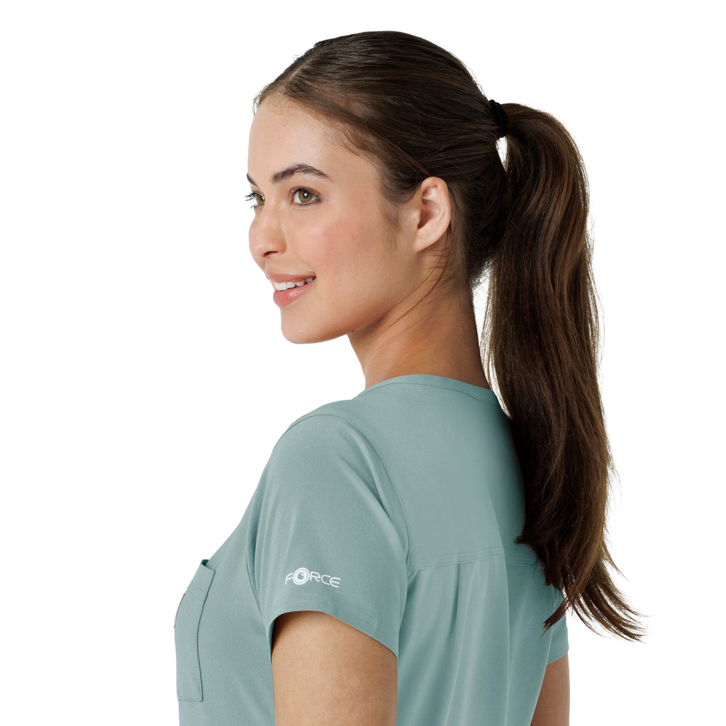 Force Cross-Flex C13410 Tuck-In Scrub Top Summer Blue