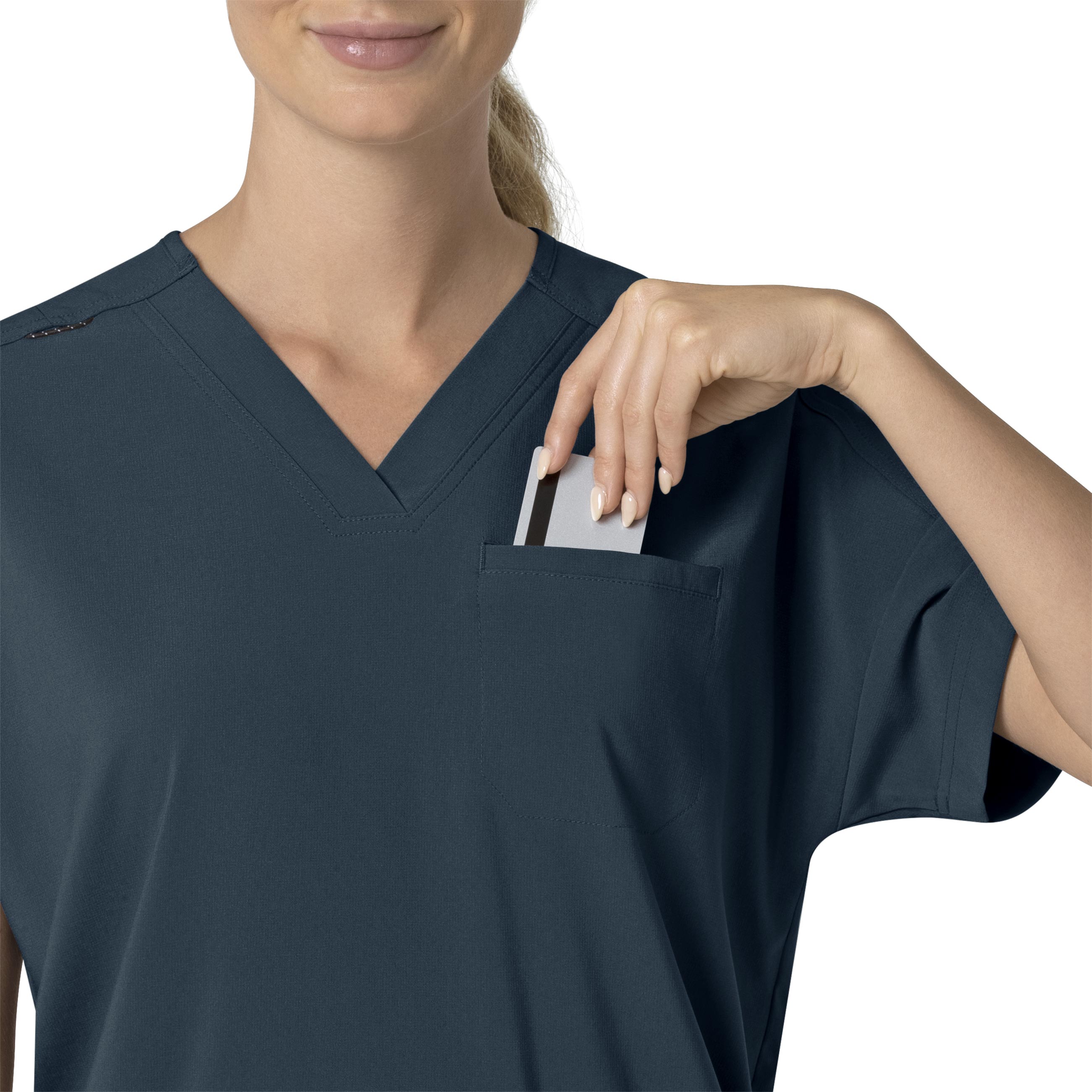 Force Cross-Flex C13110 Oversized V-Neck Scrub Top Navy