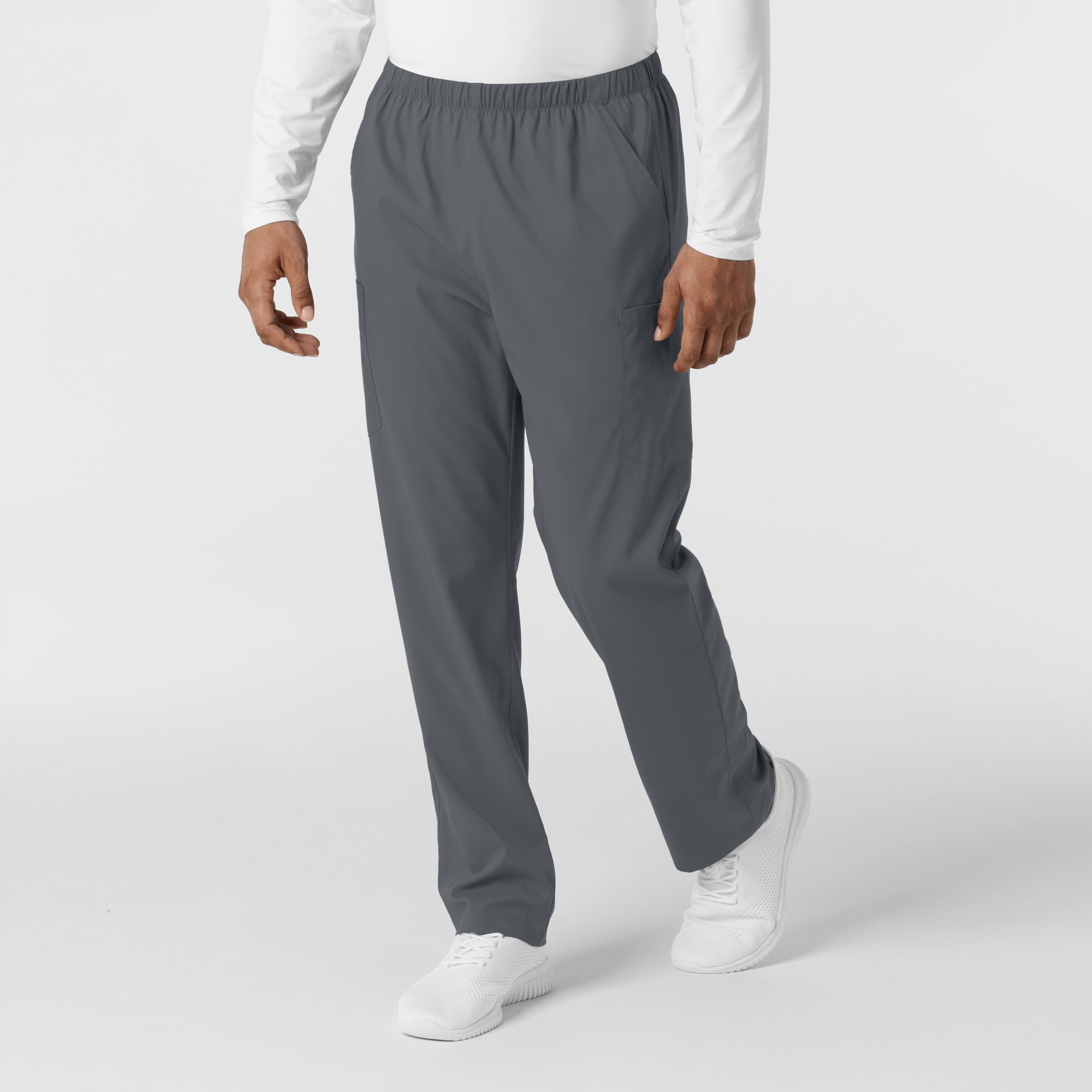 Boundless 5051 Unisex Straight Leg Scrub Pants Pewter