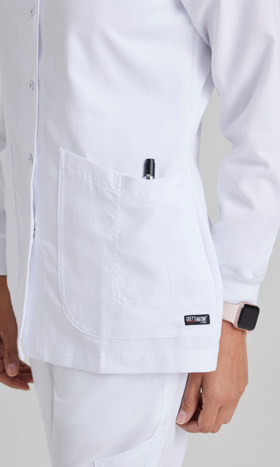 Grey's Anatomy 4450 Jamie Scrub Jacket White