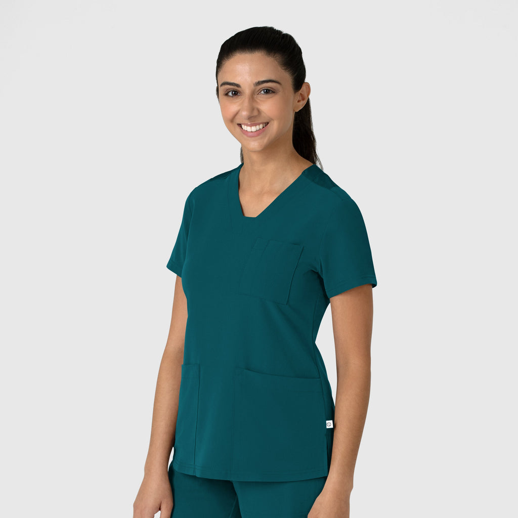 Nova 6132 Flex-n-Reach V-Neck Scrub Top Caribbean