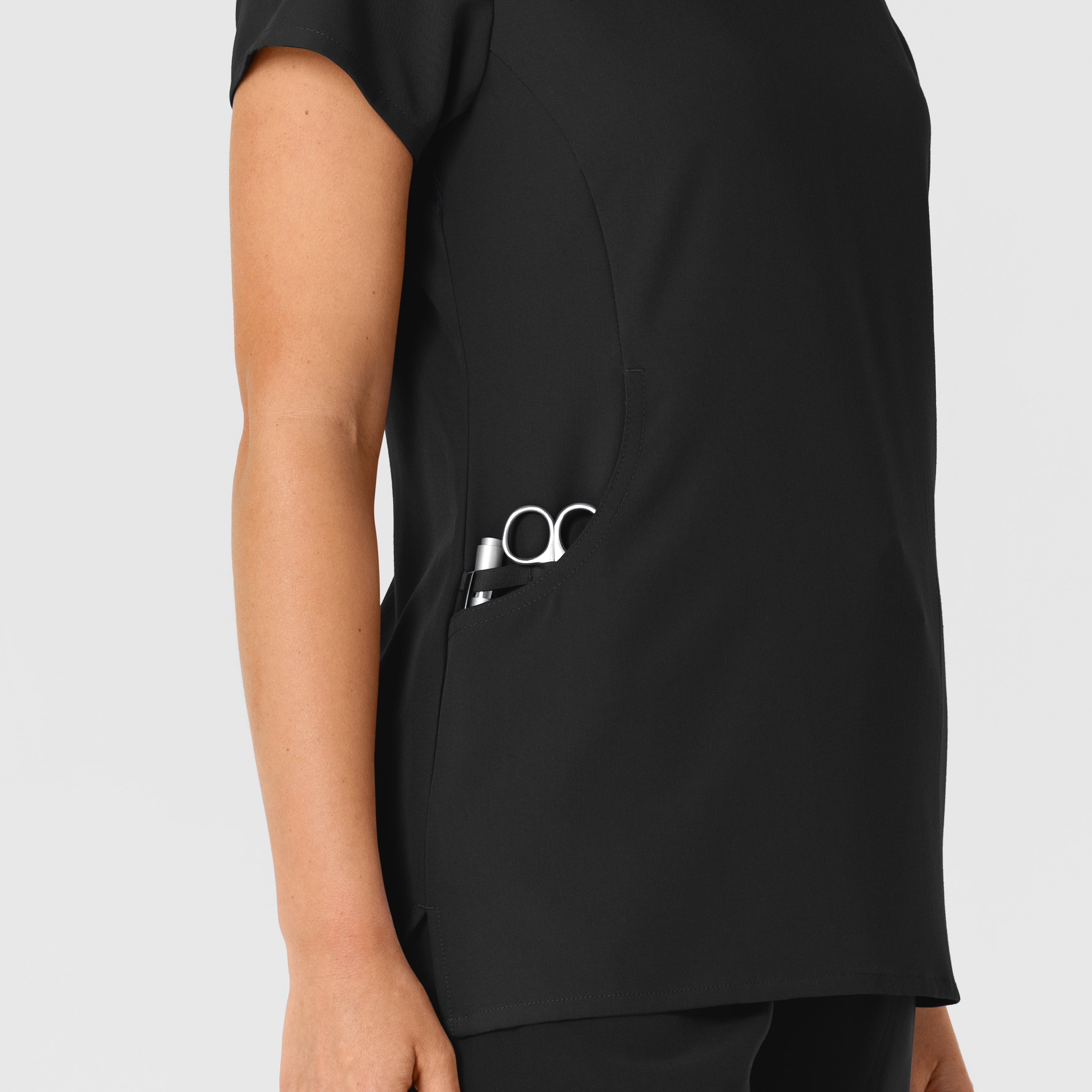Nova 6432 Flex-n-Reach V-Neck Scrub Top Black
