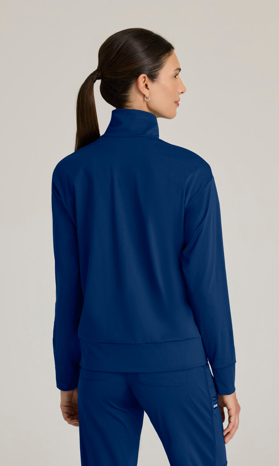 Grey's Anatomy Knits GRSW923 Ease Scrub Jacket Jacket Indigo