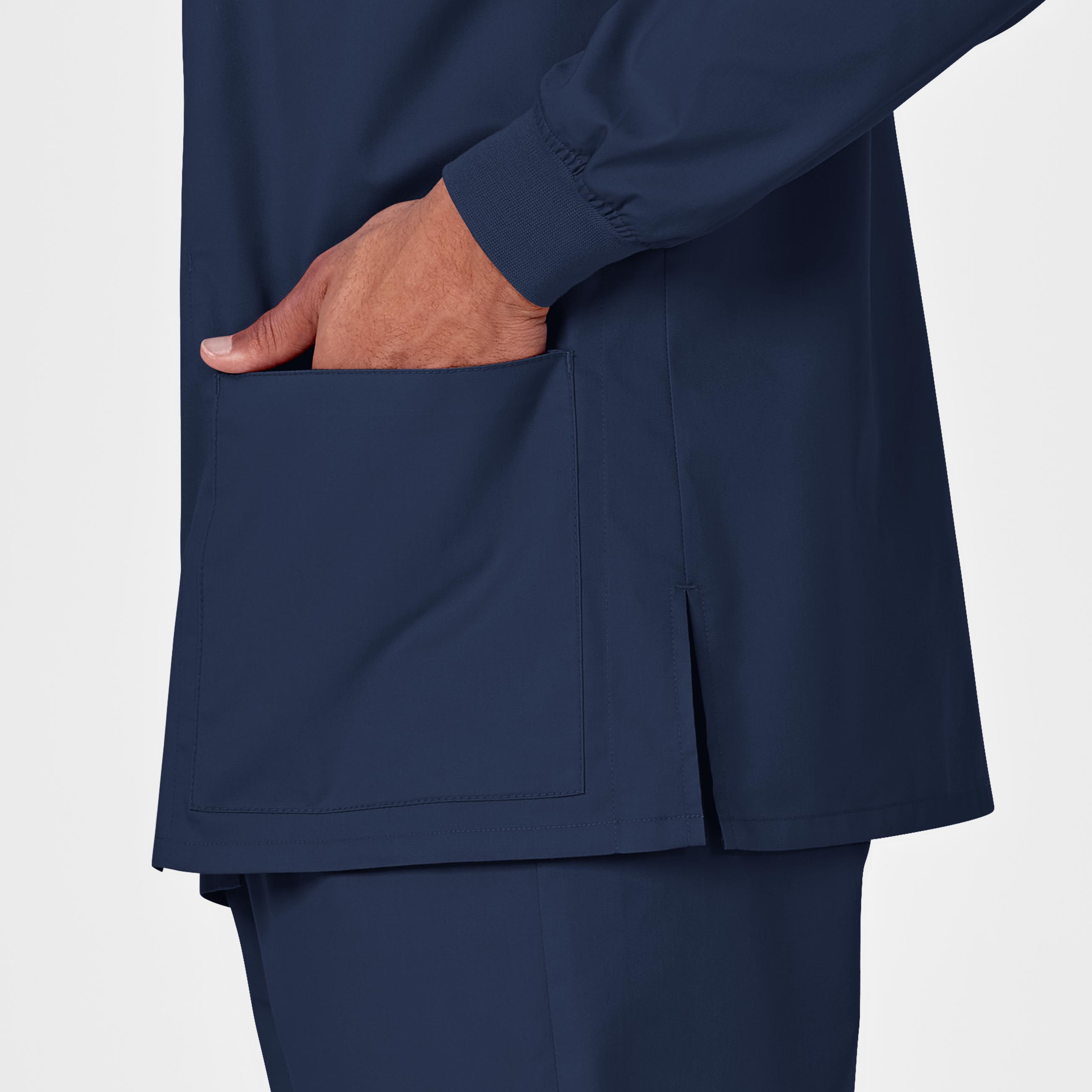 WonderWORK 800 Unisex Snap Front Jacket Navy