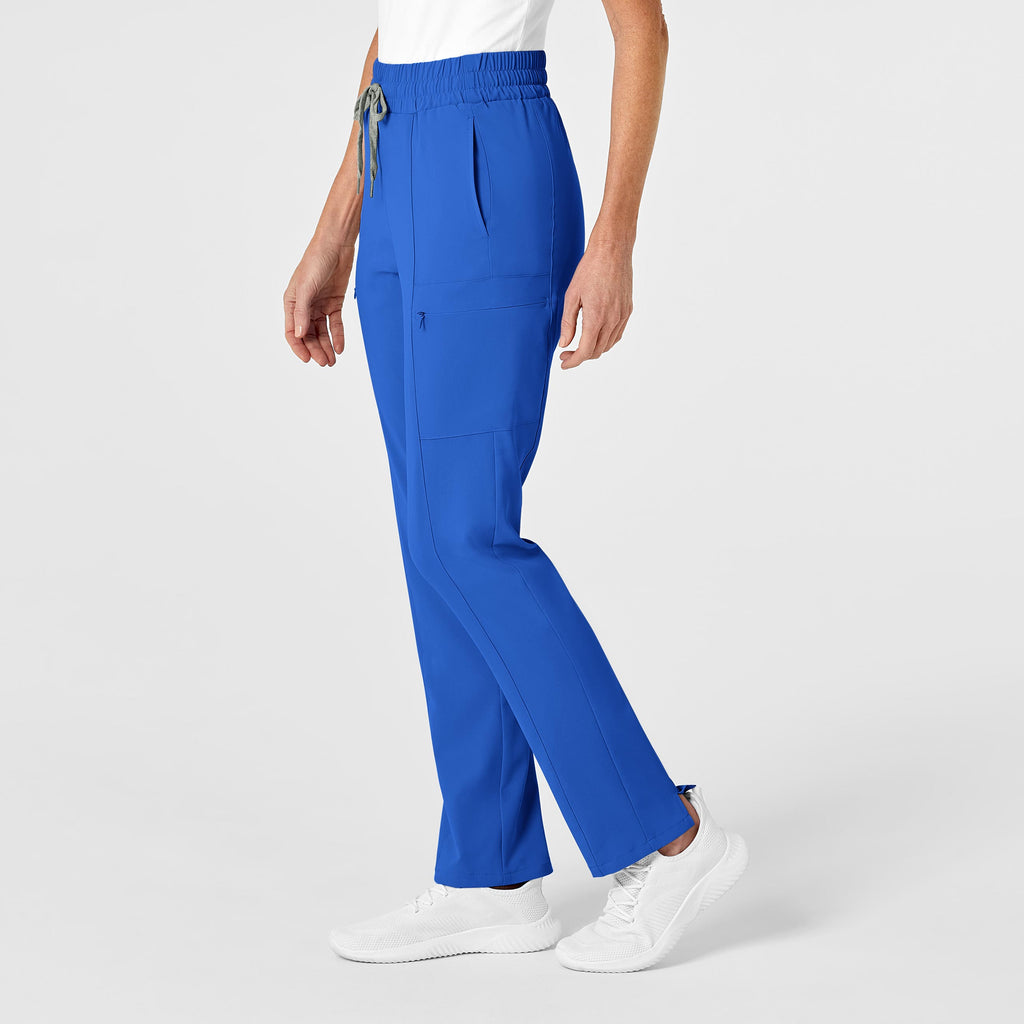 RENEW 5334 High Waist Slim Leg Scrub Pants Royal