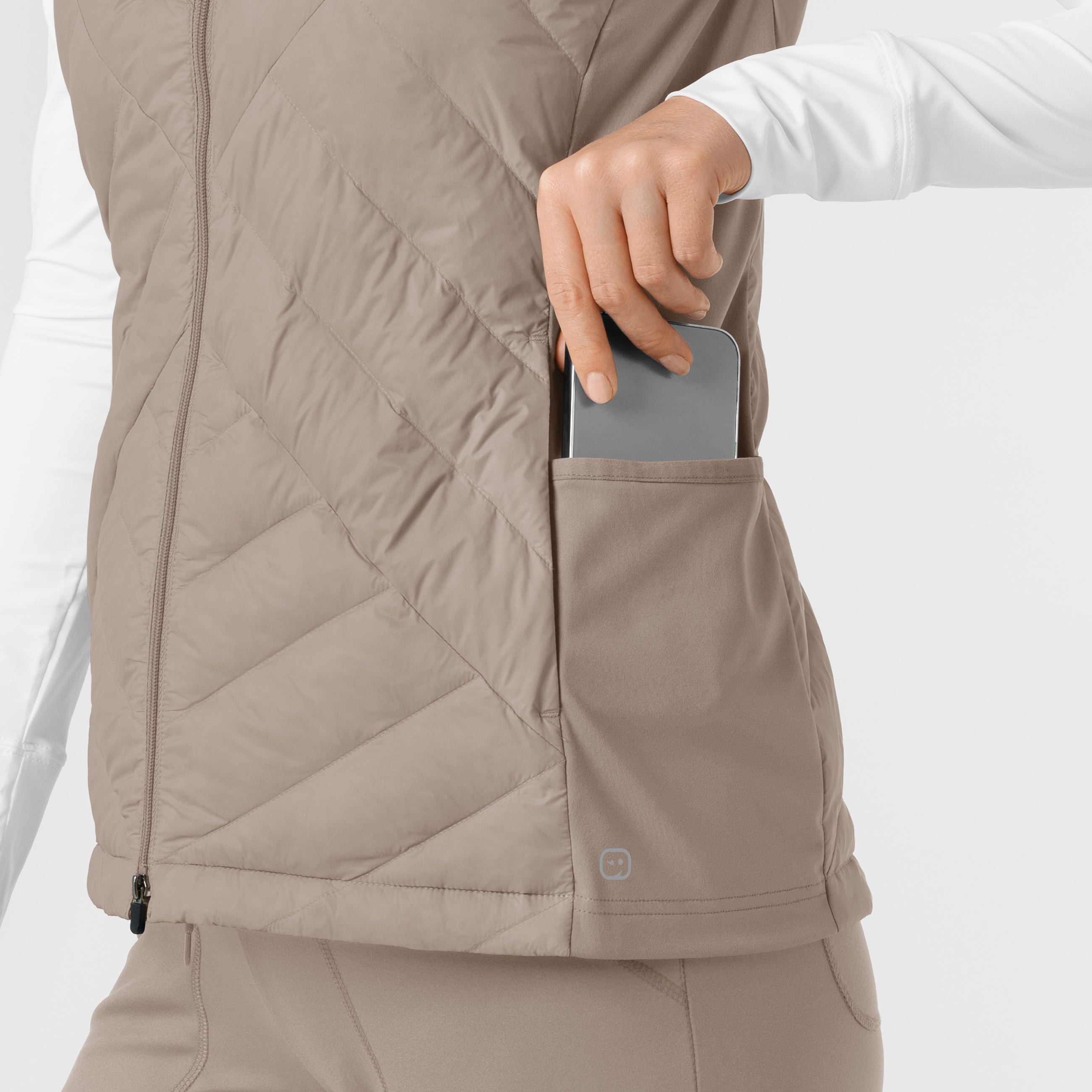 Layers 8277 Quilted Scrub Vest Haze