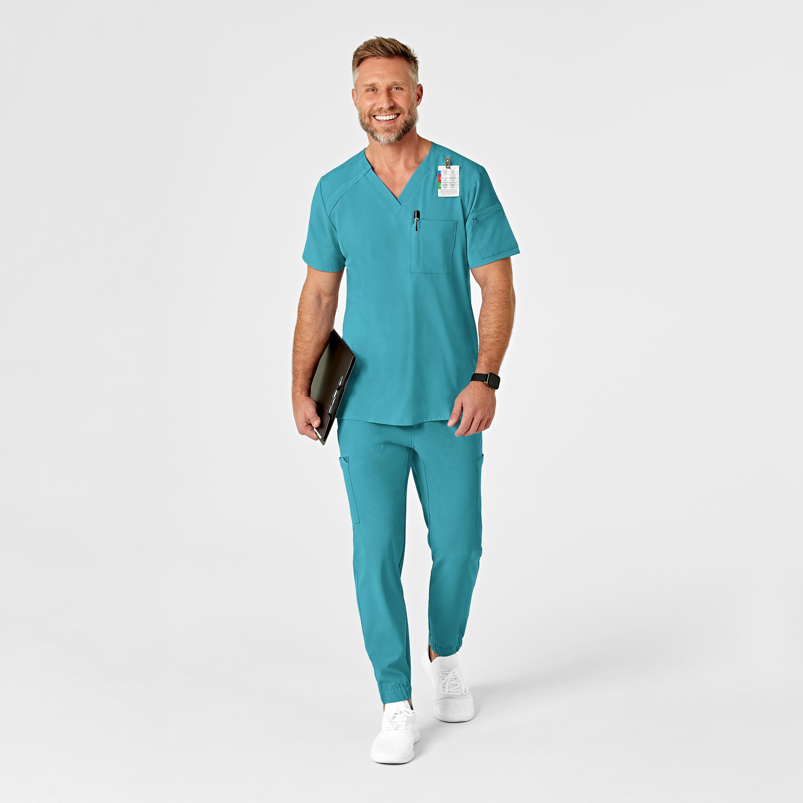 RENEW 5034 Men's Jogger Scrub Pants Teal Blue