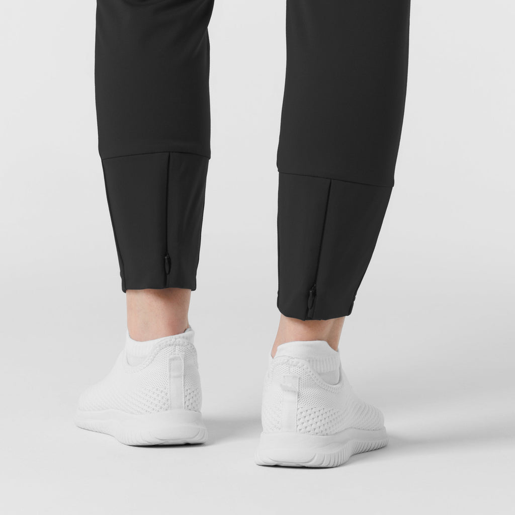 RENEW 5259 Knit Track Scrub Pants Black