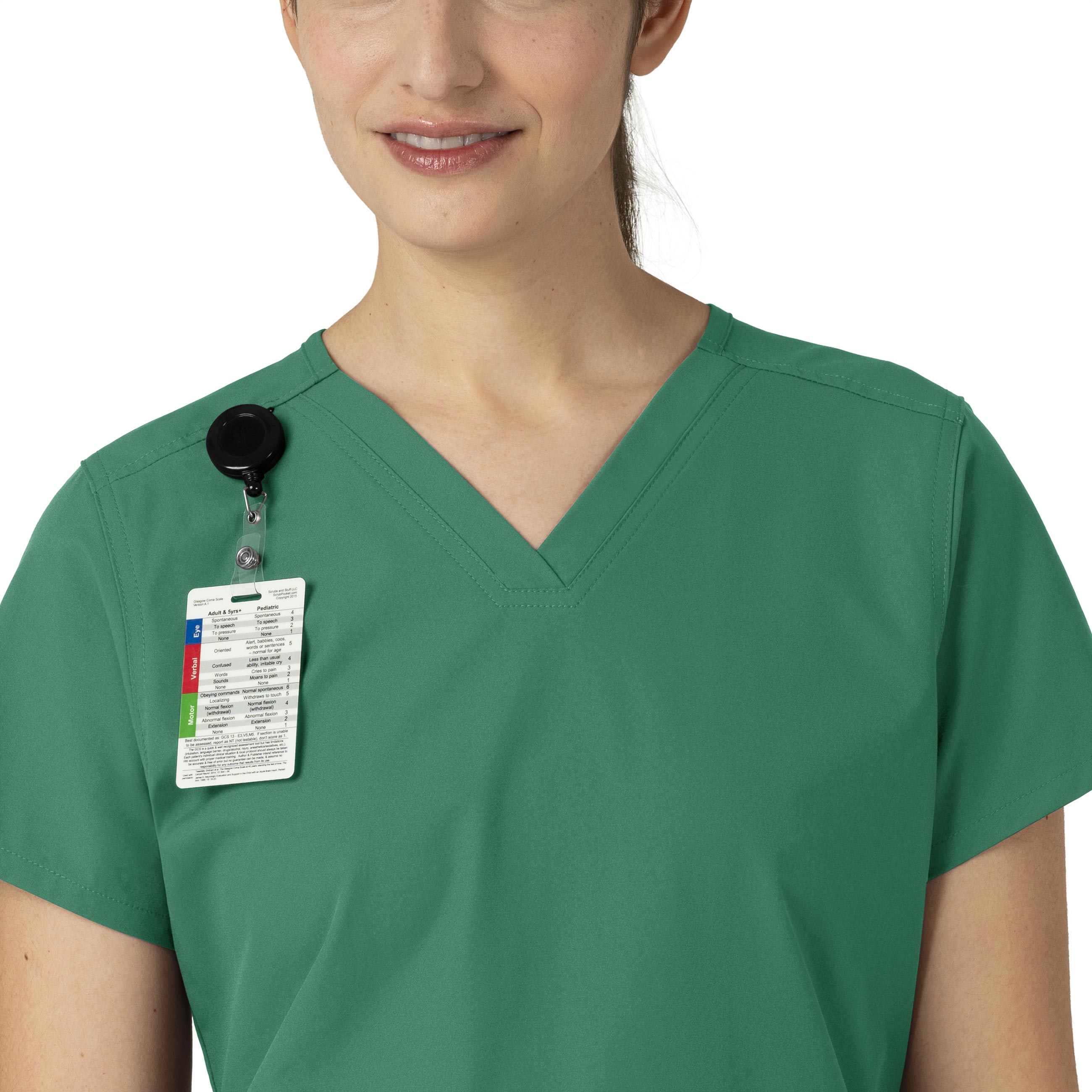 Force Essentials C12113 V-Neck Scrub Top Hunter