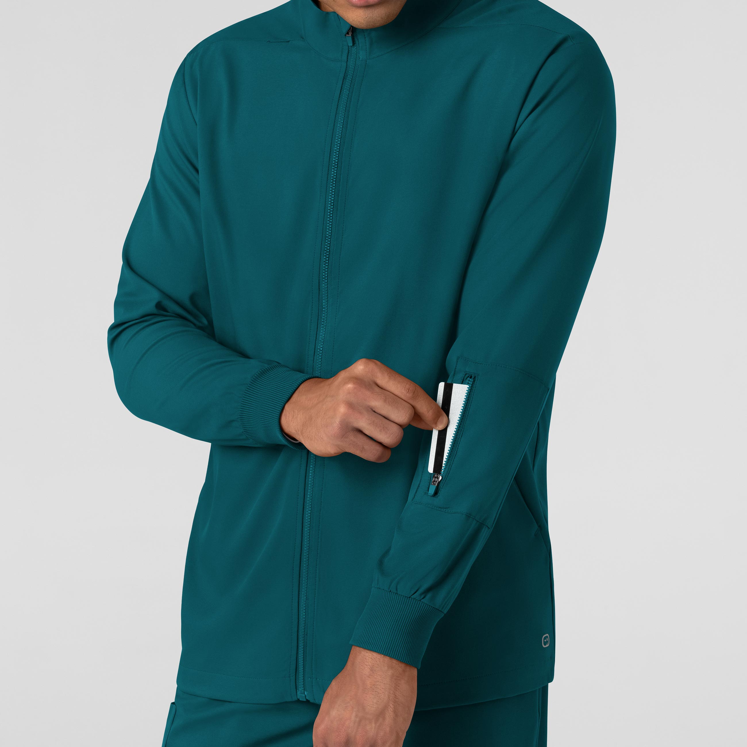 Boundless 8351 Men's Warm Up Scrub Jacket Caribbean