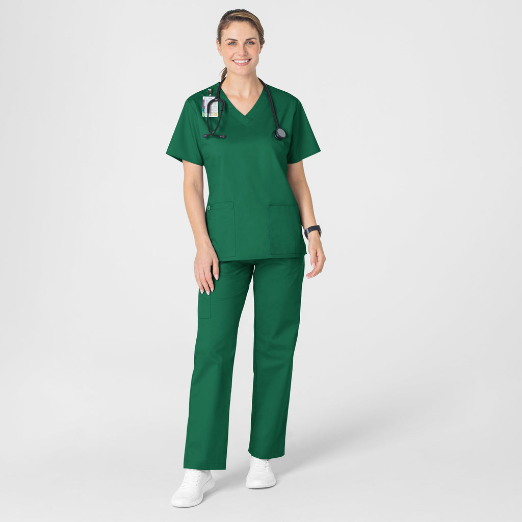 WonderWORK 101 V-Neck Scrub Top Hunter