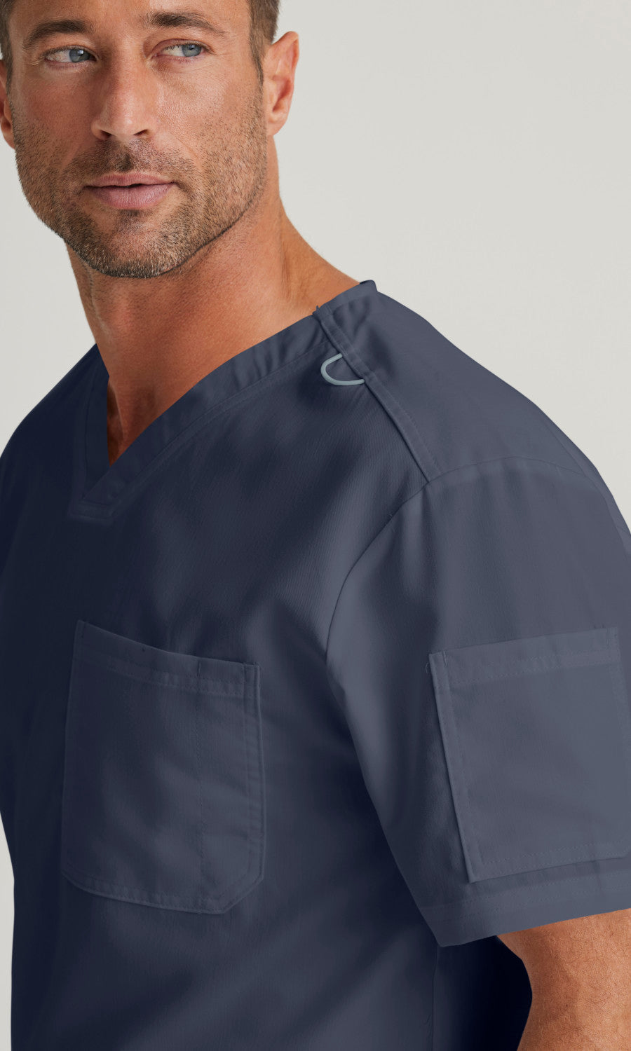 Grey's Anatomy GRT091 Evan Scrub Top Steel