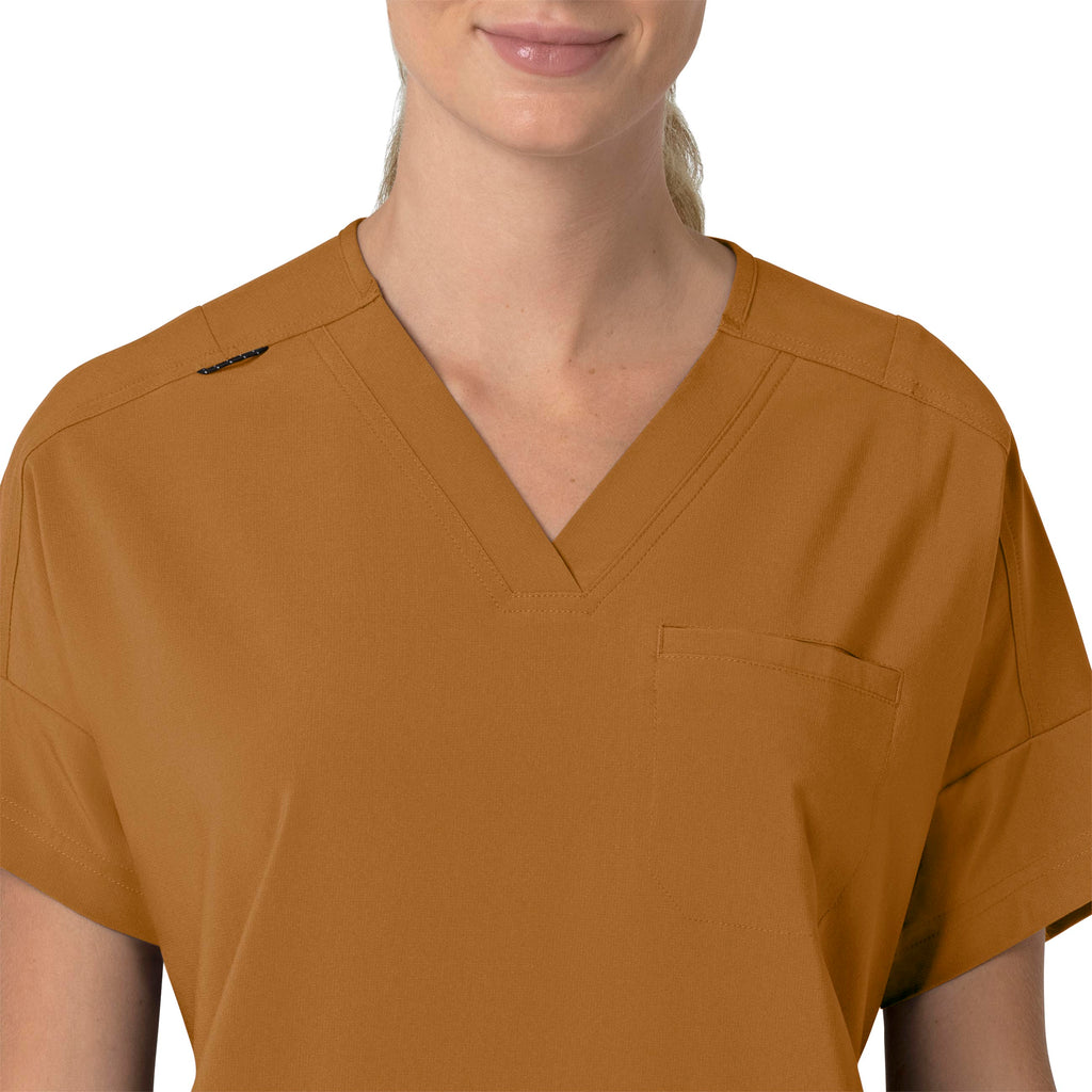Force Cross-Flex C13110 Oversized V-Neck Scrub Top Fox Brown