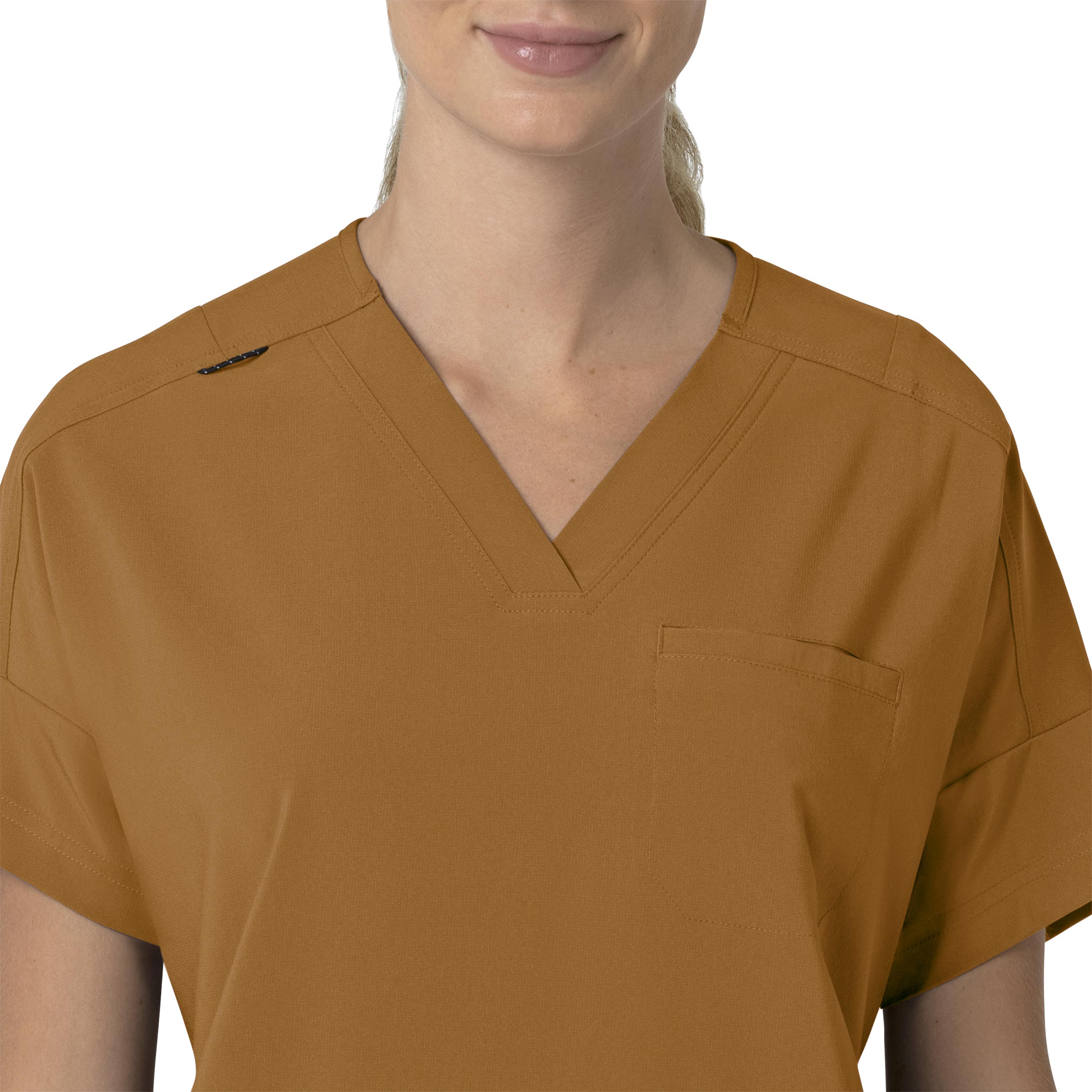 Force Cross-Flex C13110 Oversized V-Neck Scrub Top Fox Brown