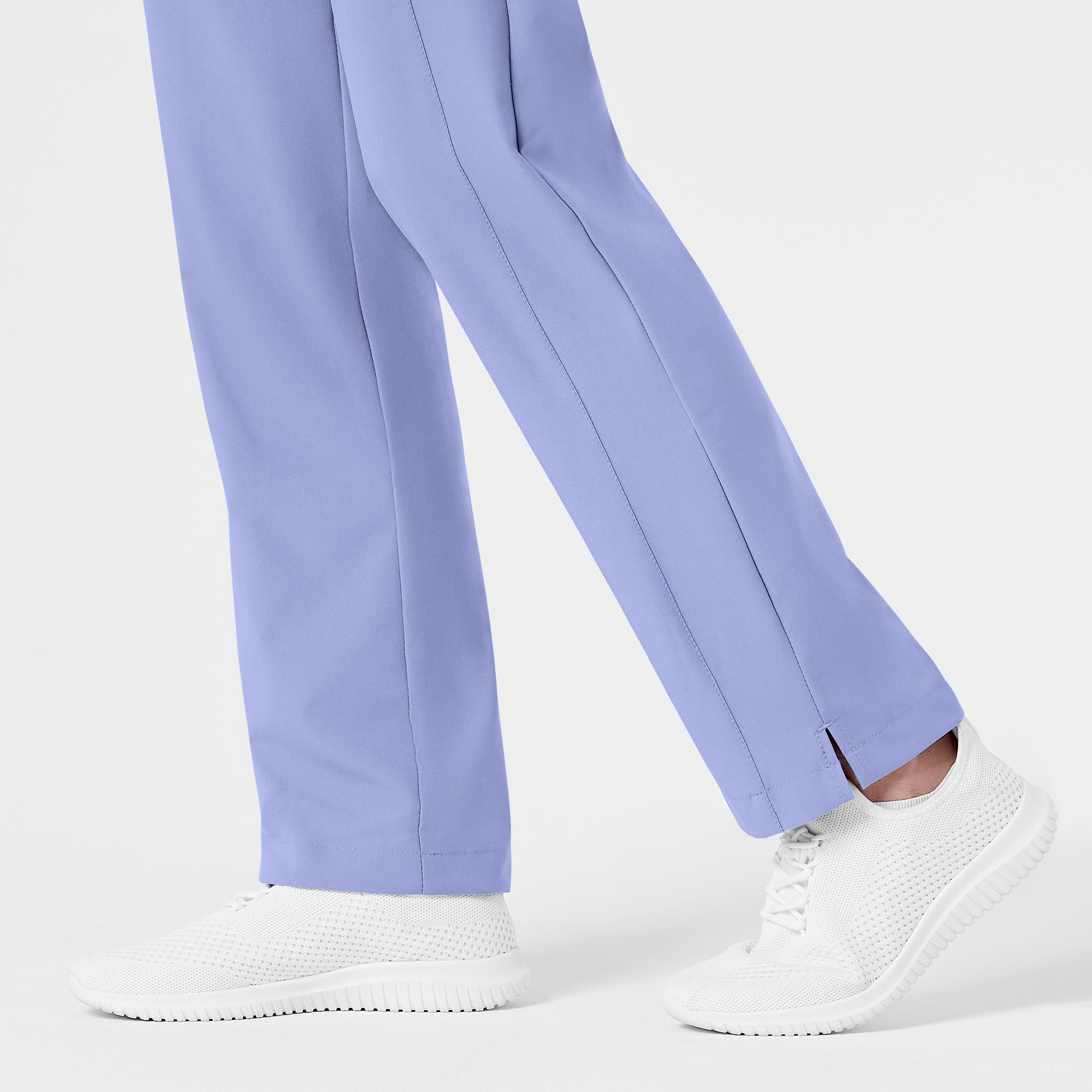 W123 5155 Flat Front Cargo Scrub Pants Ceil Blue