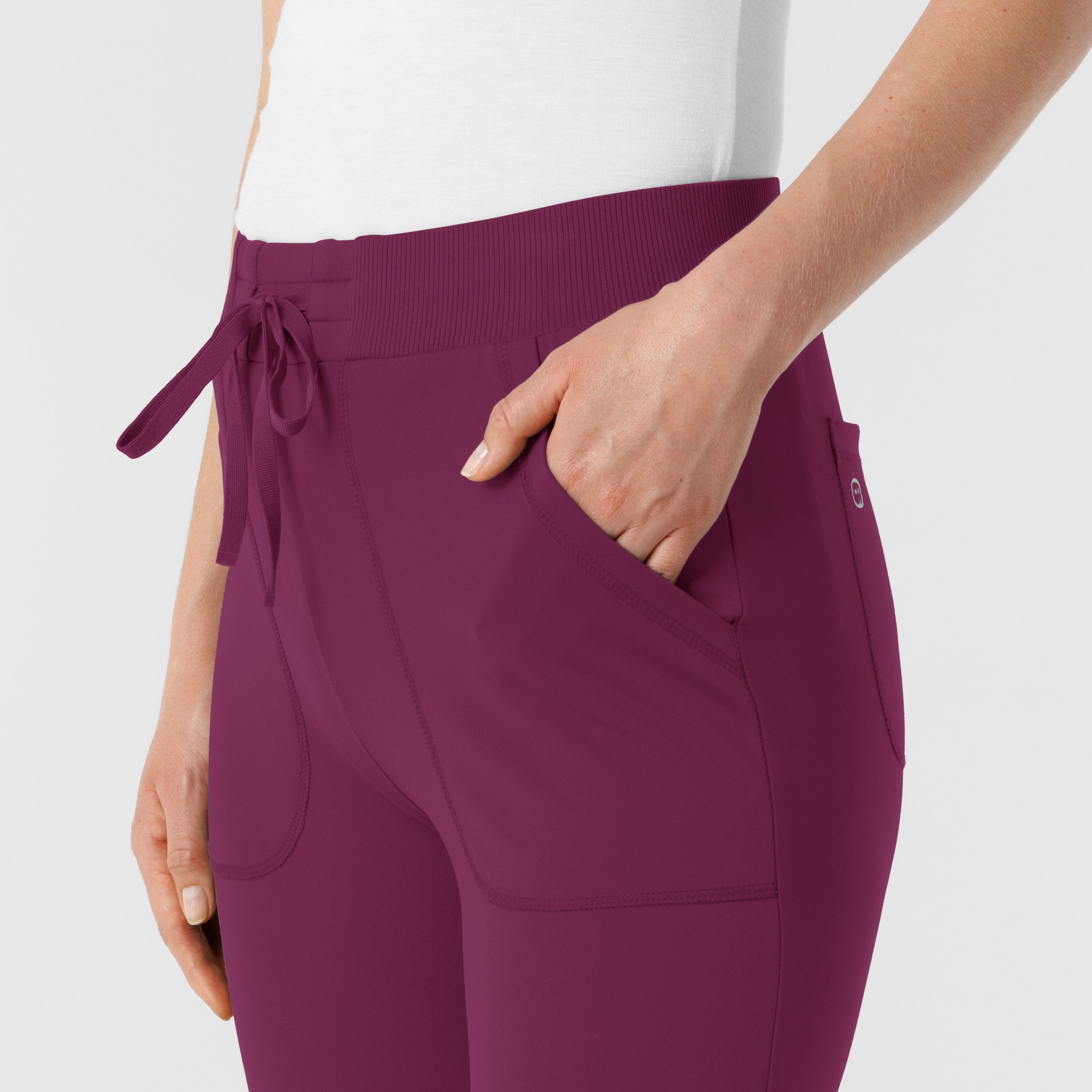 RENEW 5259 Knit Track Scrub Pants Wine