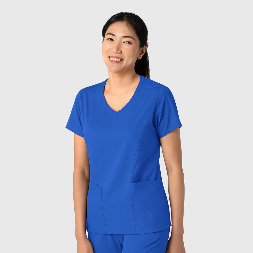 Boundless 6251 2-Pocket V-Neck Scrub Top Royal