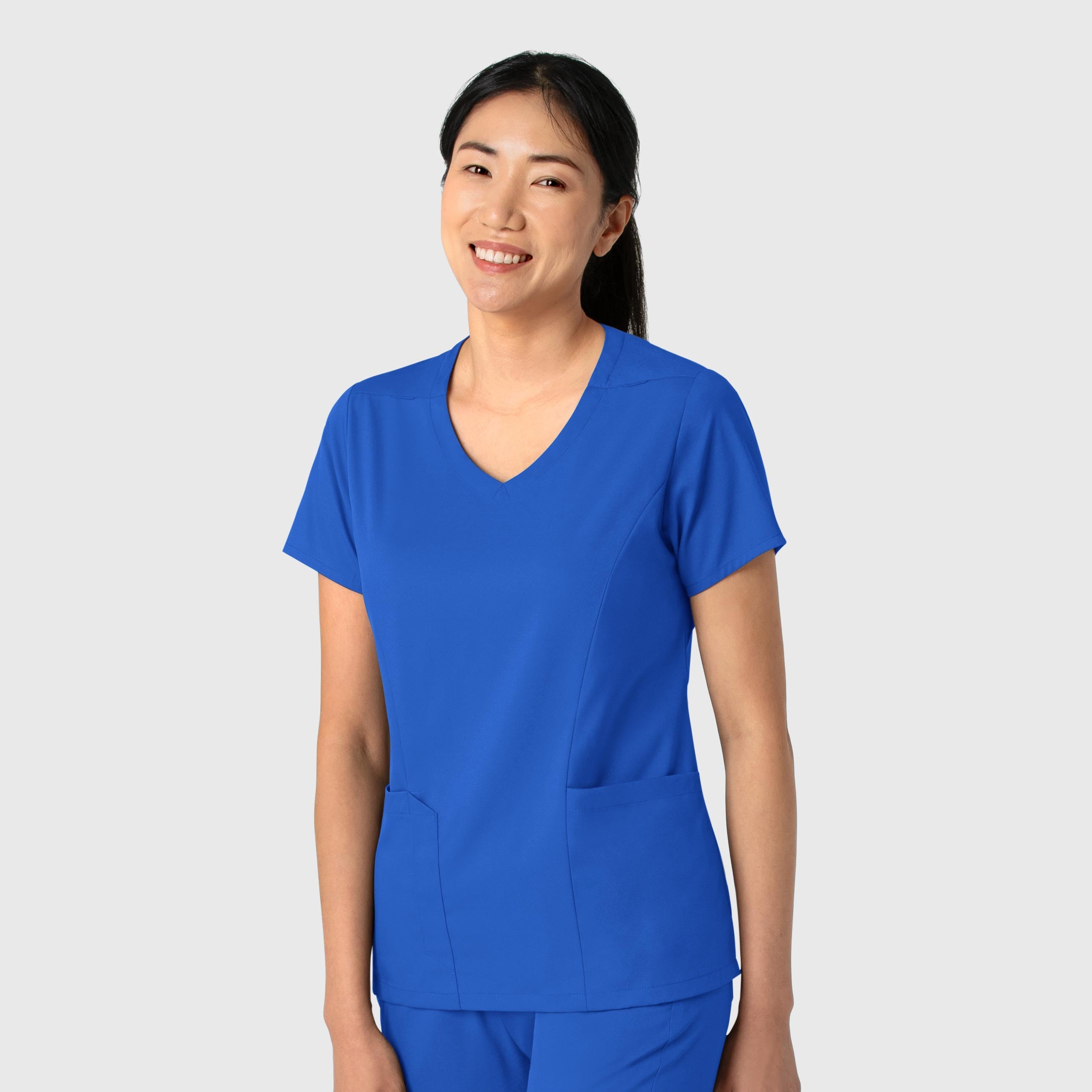 Boundless 6251 2-Pocket V-Neck Scrub Top Royal