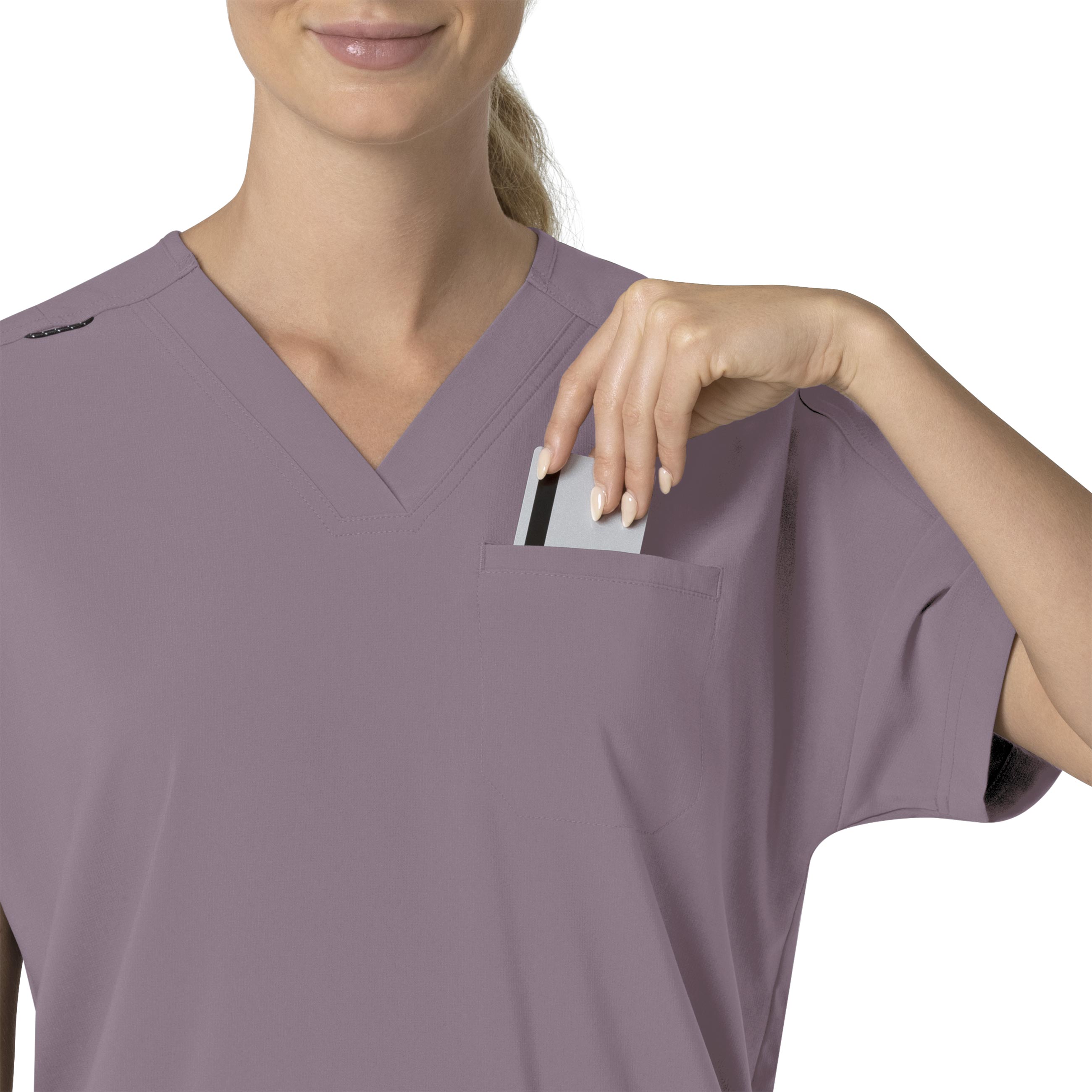 Force Cross-Flex C13110 Oversized V-Neck Scrub Top Lavender Mist