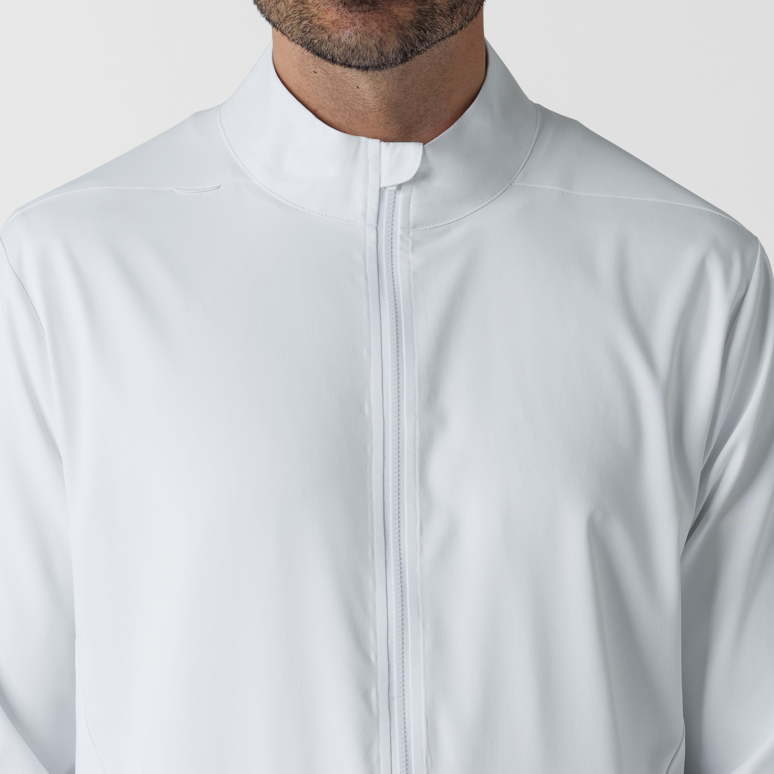 Boundless 8351 Men's Warm Up Scrub Jacket White