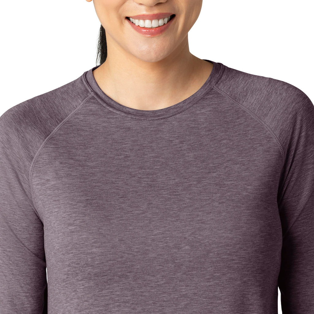 Force Sub-Scrubs C31009 Performance Long Sleeve Tee Black Plum Heather