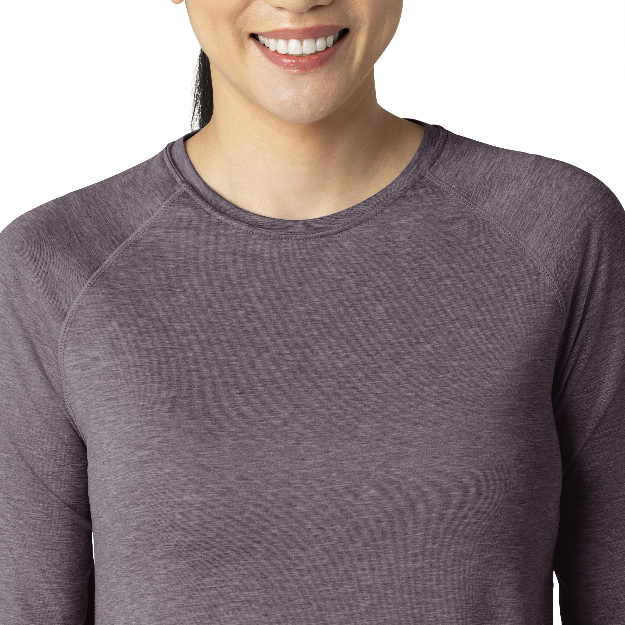 Force Sub-Scrubs C31009 Performance Long Sleeve Tee Black Plum Heather