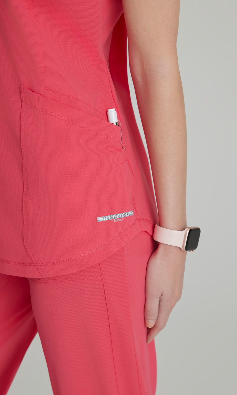 Skechers Slip-Ins Knits SKT220 Serene Knit Scrub Top Punch Pink