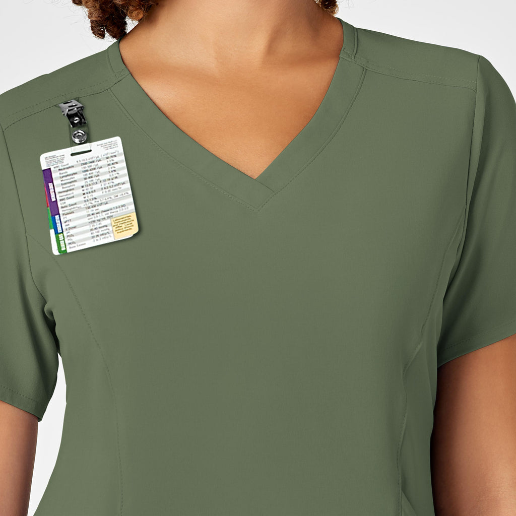 RENEW 6134 V-Neck Scrub Top Olive