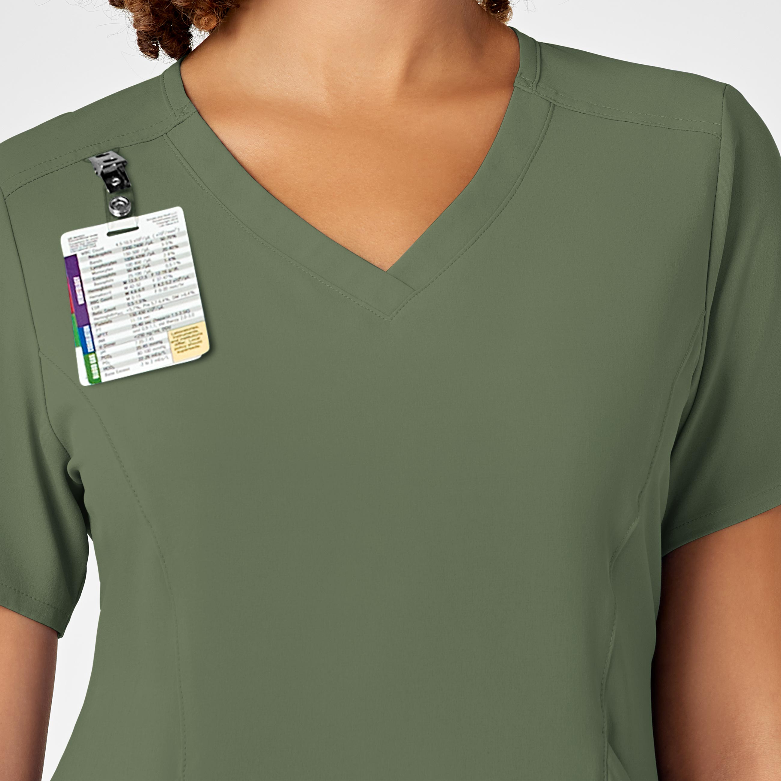 RENEW 6134 V-Neck Scrub Top Olive