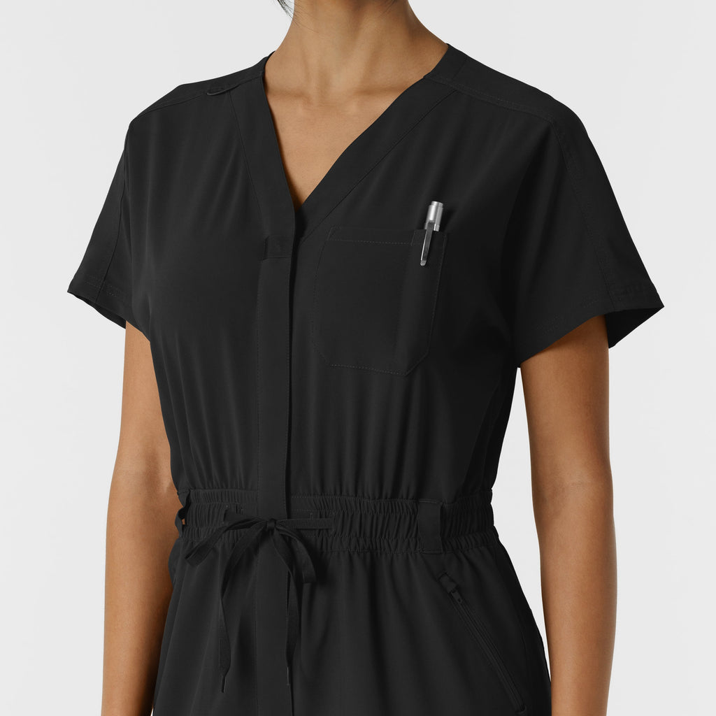 RENEW 3234 Cargo Jogger Scrub Jumpsuit Black