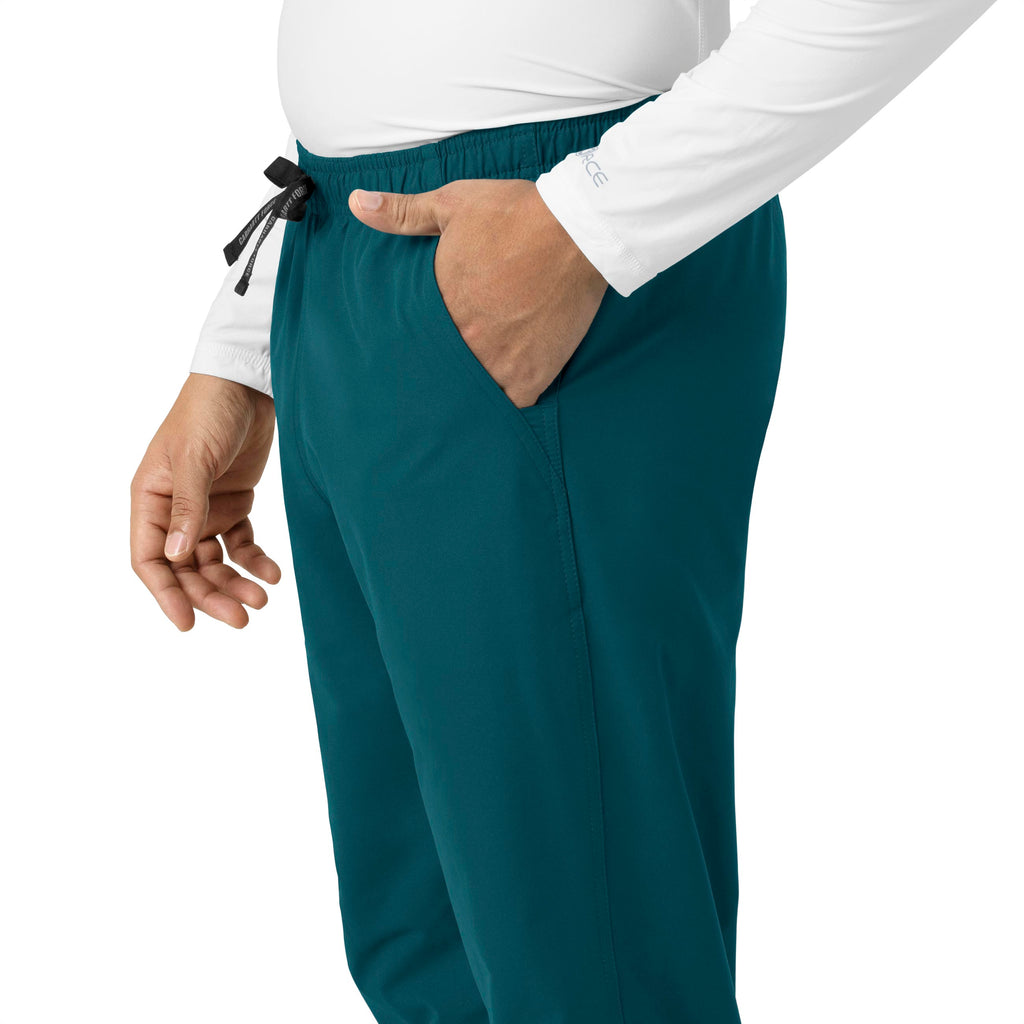Force Essentials C55013 Unisex Elastic Waist Cargo Scrub Pants Caribbean Blue