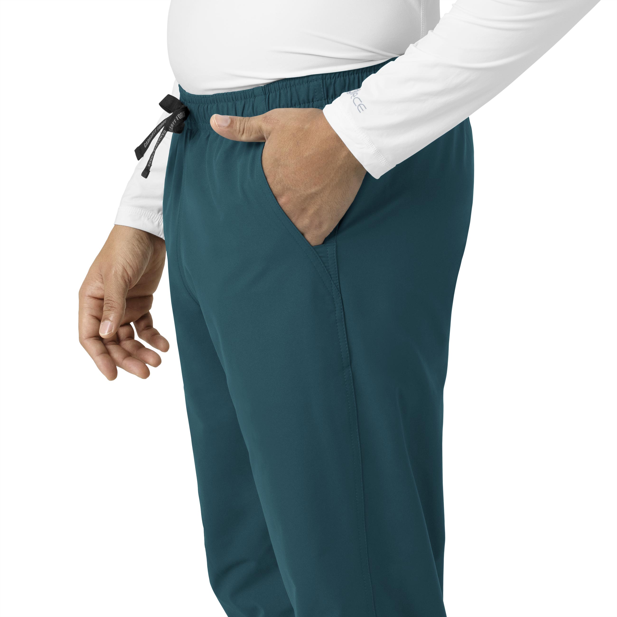 Force Essentials C55013 Unisex Elastic Waist Cargo Scrub Pants Caribbean Blue