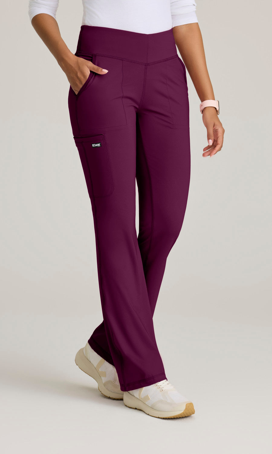 Grey's Anatomy Knits GRSP684 Swift Knit Scrub Pants Wine