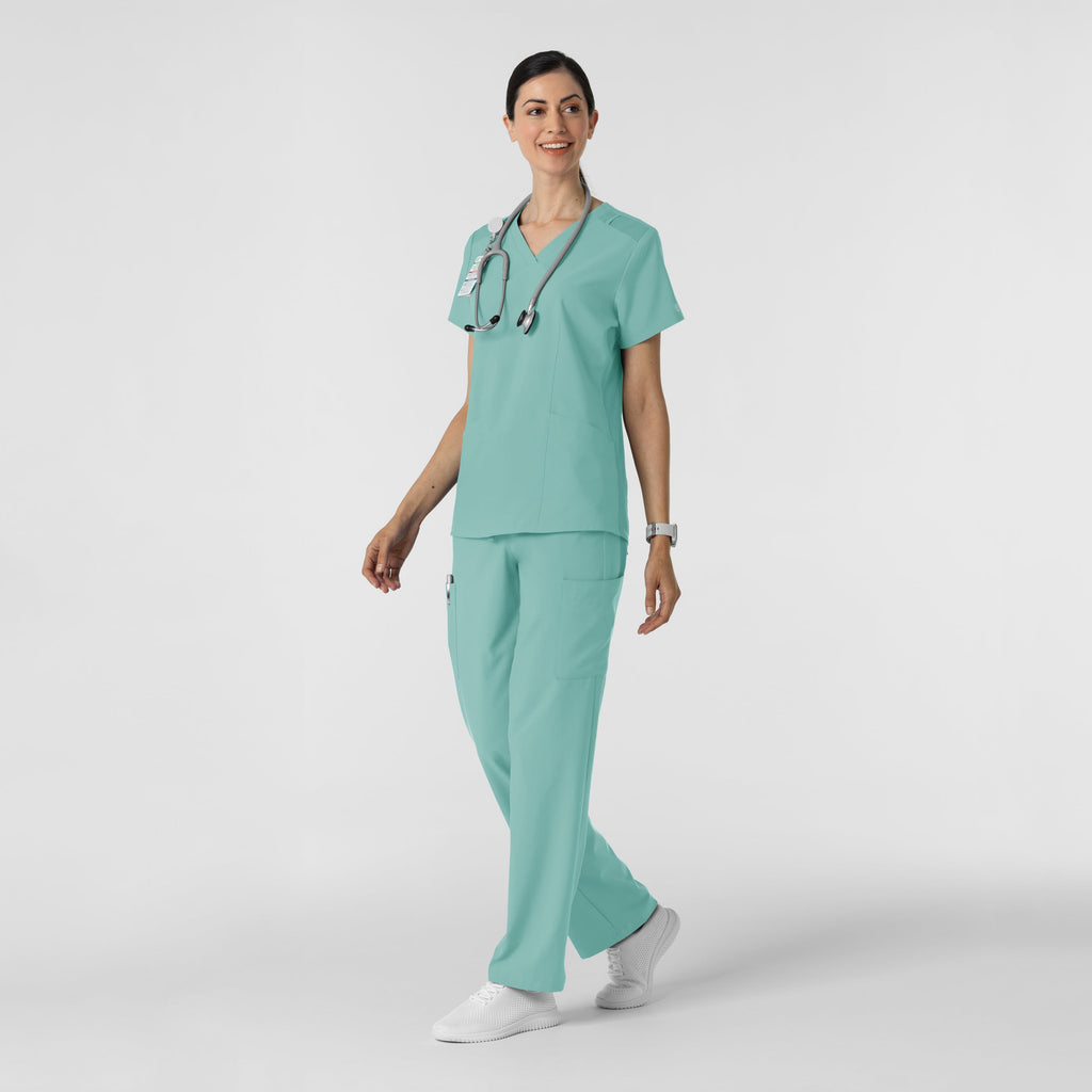 W123 5145 Cargo Utility Scrub Pants Turquoise