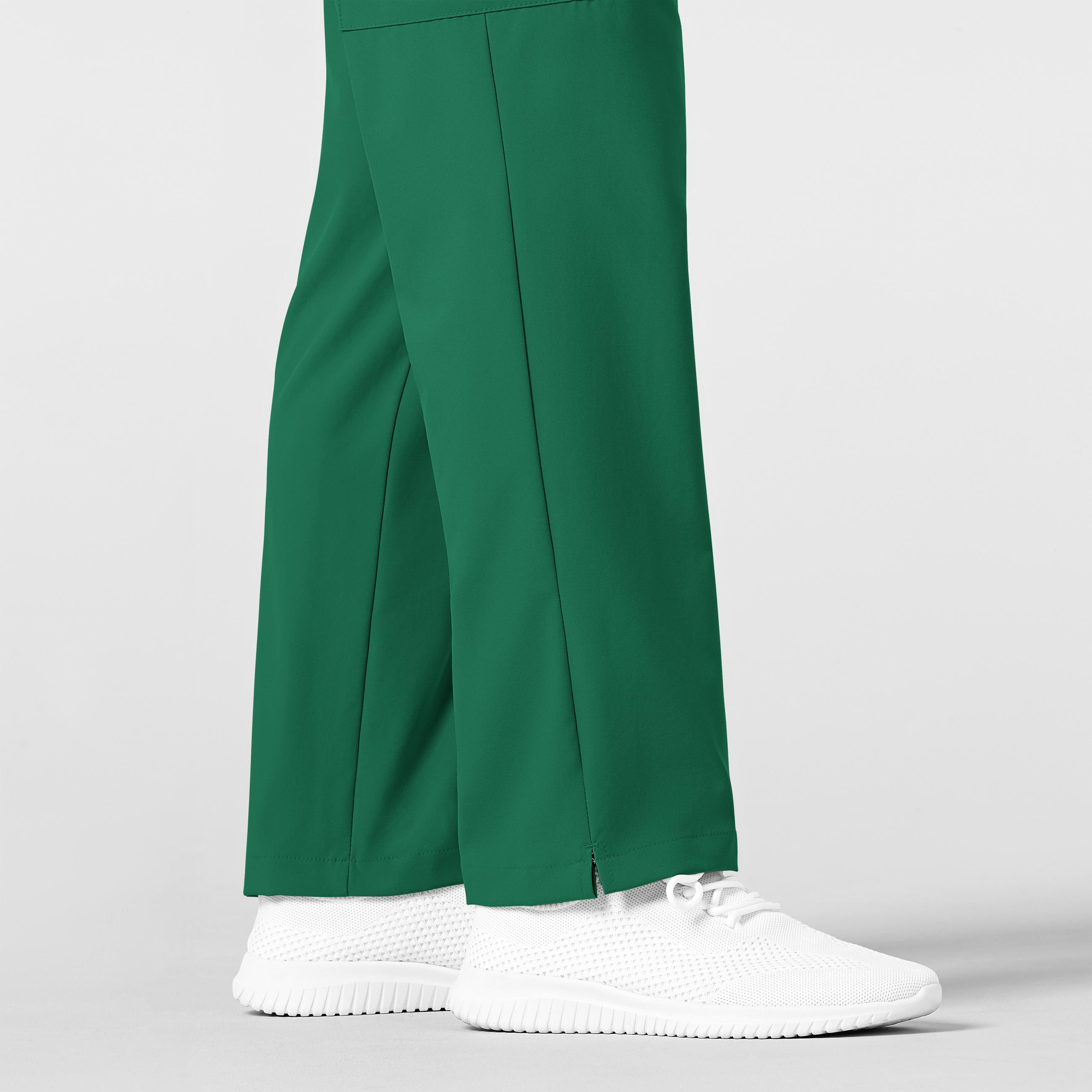 W123 5355 Men's Flat Front Cargo Scrub Pants Hunter