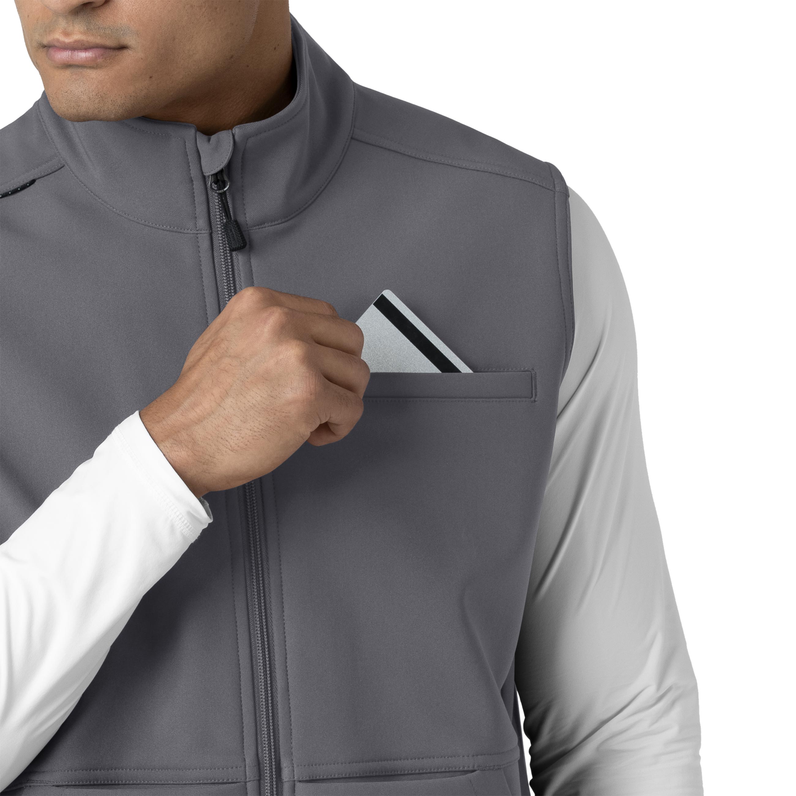 Rugged Flex C82023 Men's Bonded Fleece Vest Pewter