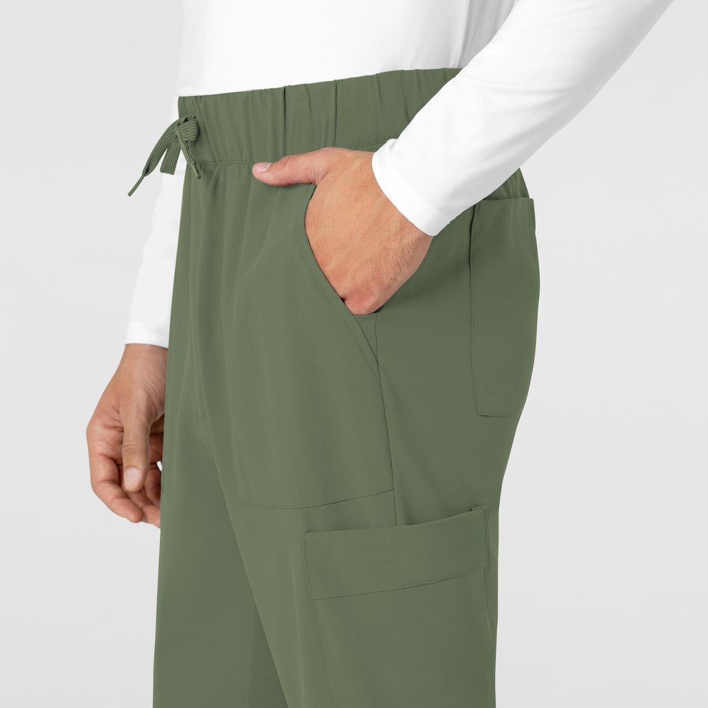 RENEW 5834 Men's Tapered Scrub Pants Olive