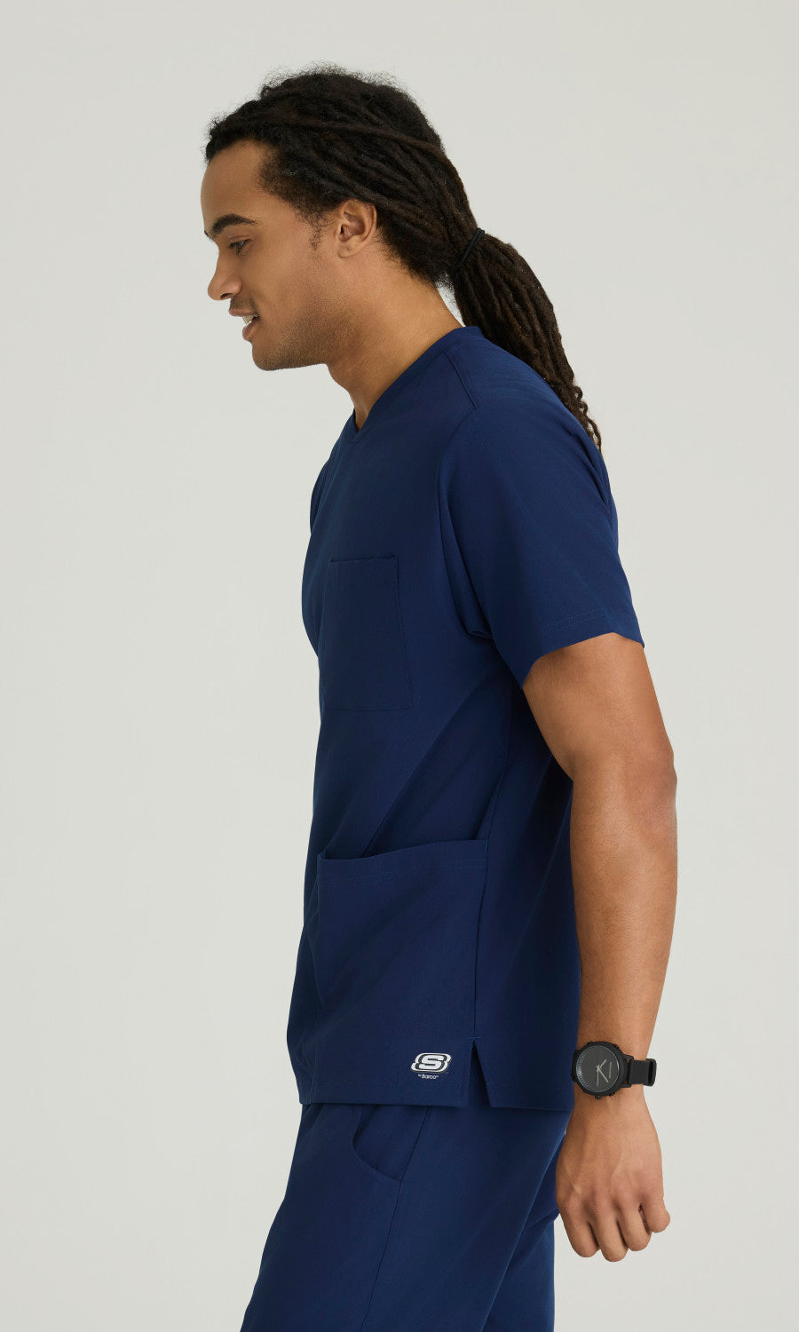 Skechers Vitality SKT082 Crew Scrub Top Navy