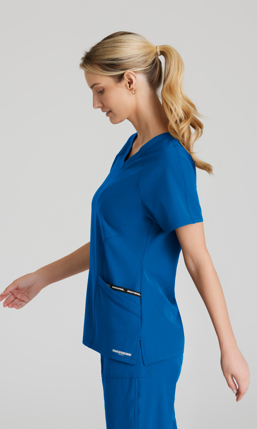 Skechers Fusion SKT238 Prisma Scrub Top New Royal