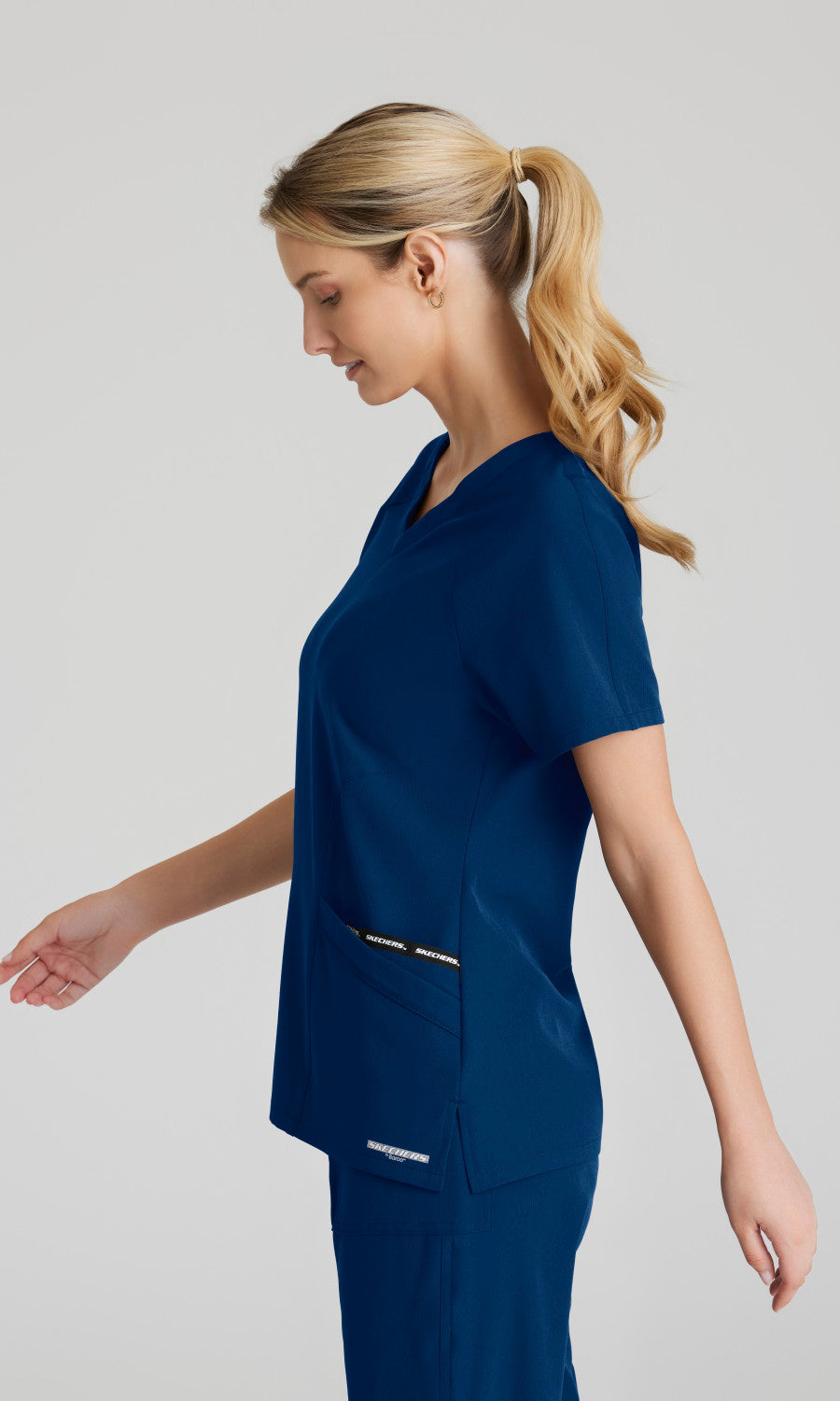 Skechers Fusion SKT238 Prisma Scrub Top Navy