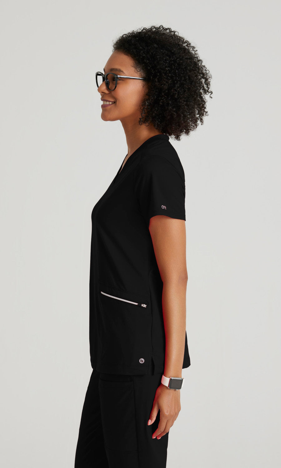 Barco One Performance Knits BOT209 Victory Knit Scrub Top Black