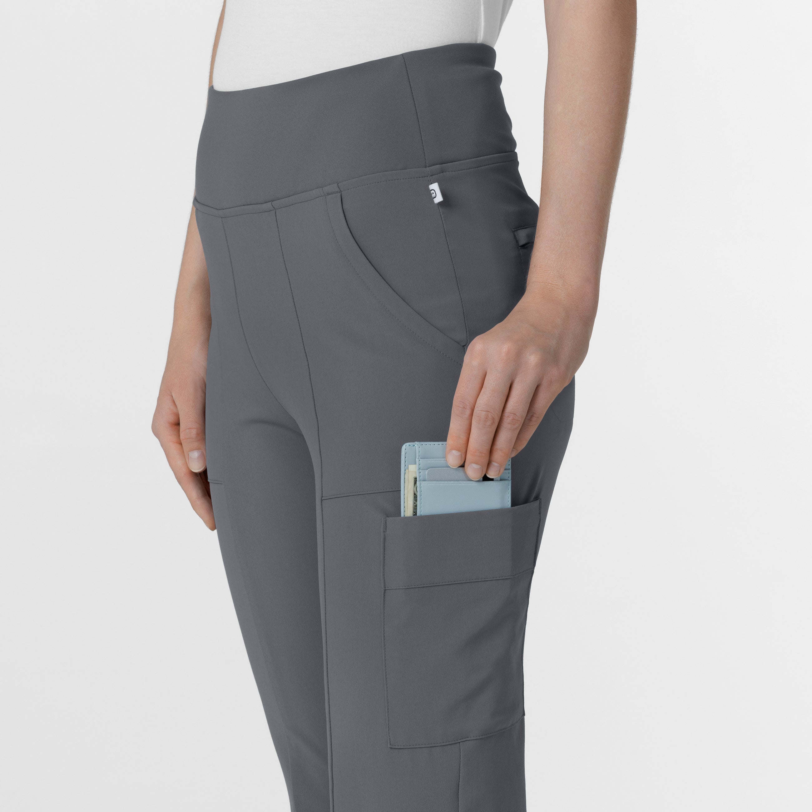 RENEW 5534 Cargo Flare Scrub Pants Pewter